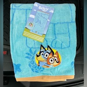 ❗️LAST ONE ❗️Large Bluey Beach towel with Embroidered (86 cm X 160 cm) NWT